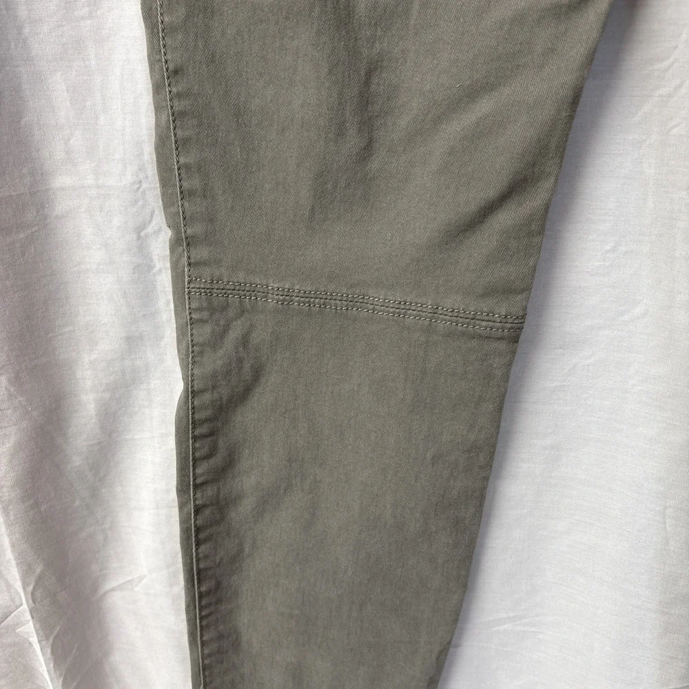 Loft Skinny Ankle Pants Womens 00 Green Khaki Flat Front Chino Modern Marisa